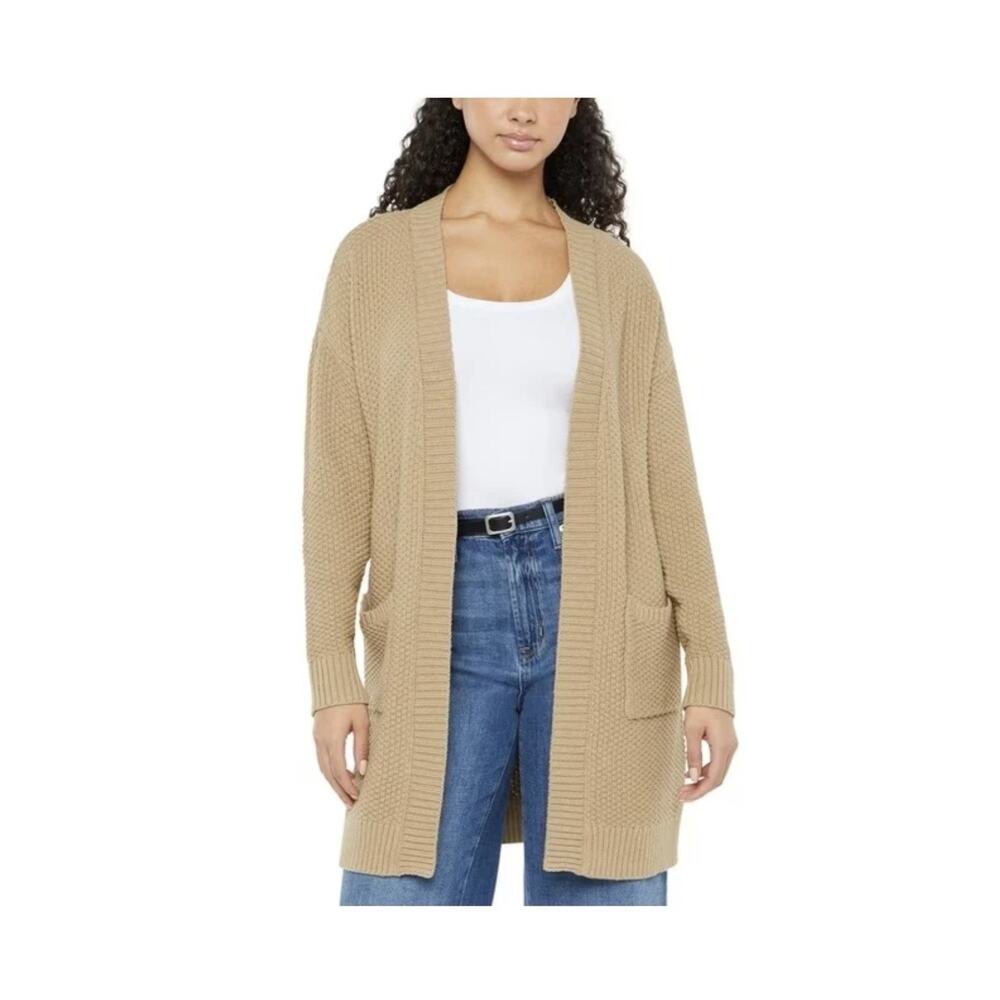 Gap Women's Long Sleeve Taupe Cardigan 100% Cotton Size Small Cozy Comfy